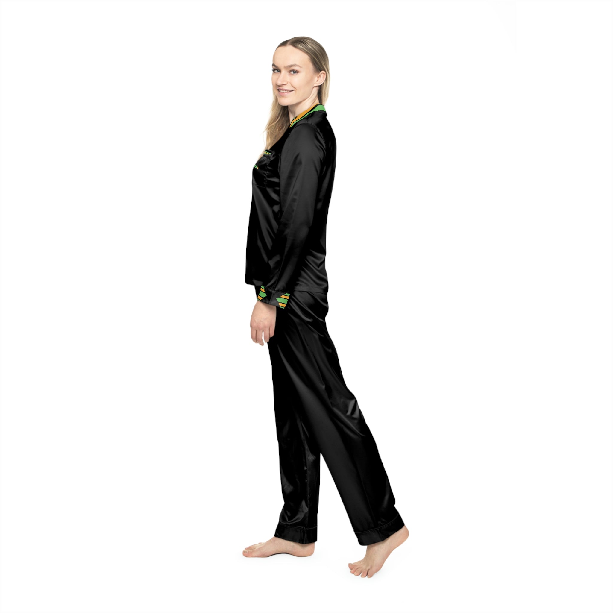 Women's Satin Pajamas (AOP) - SAUCE
