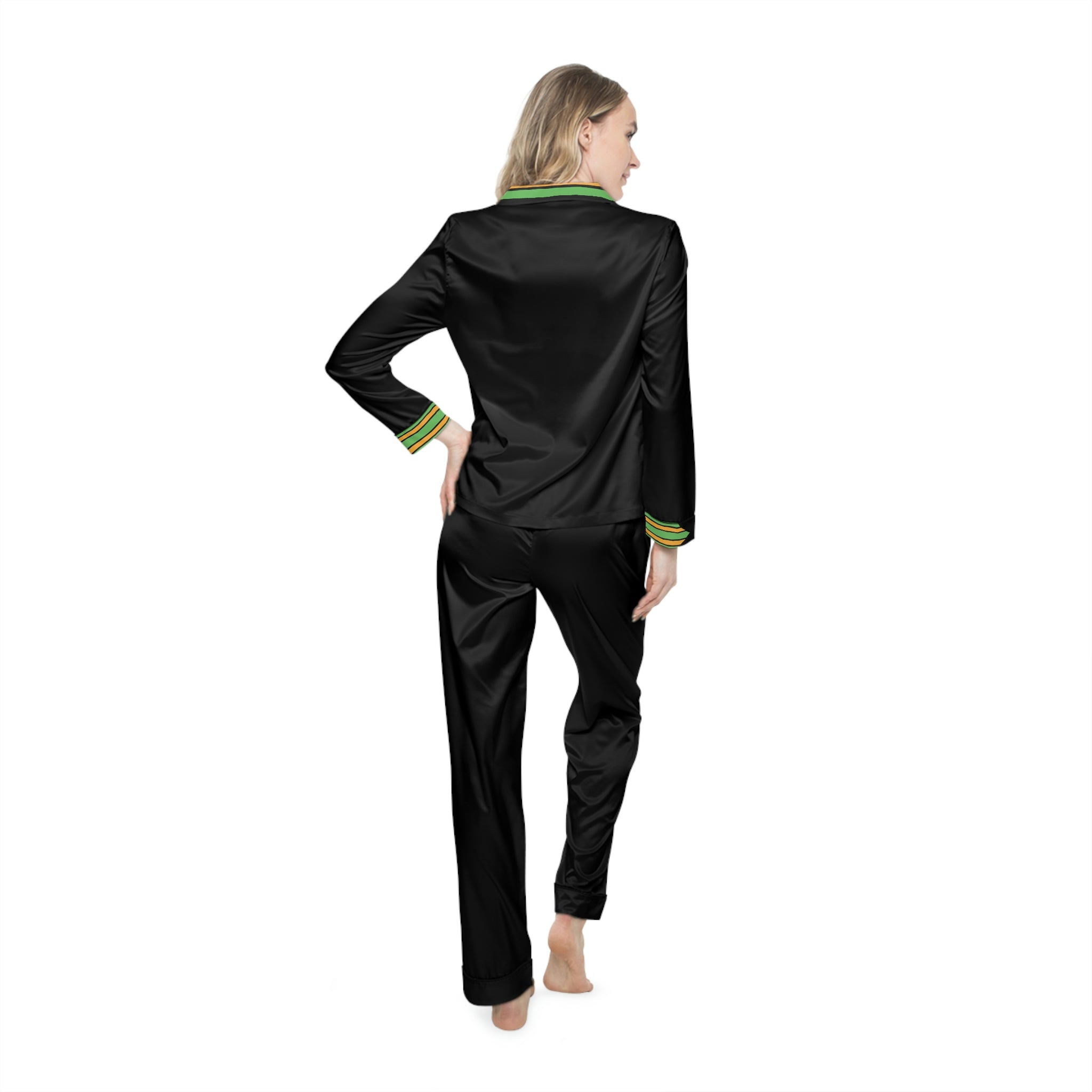 Women's Satin Pajamas (AOP) - SAUCE