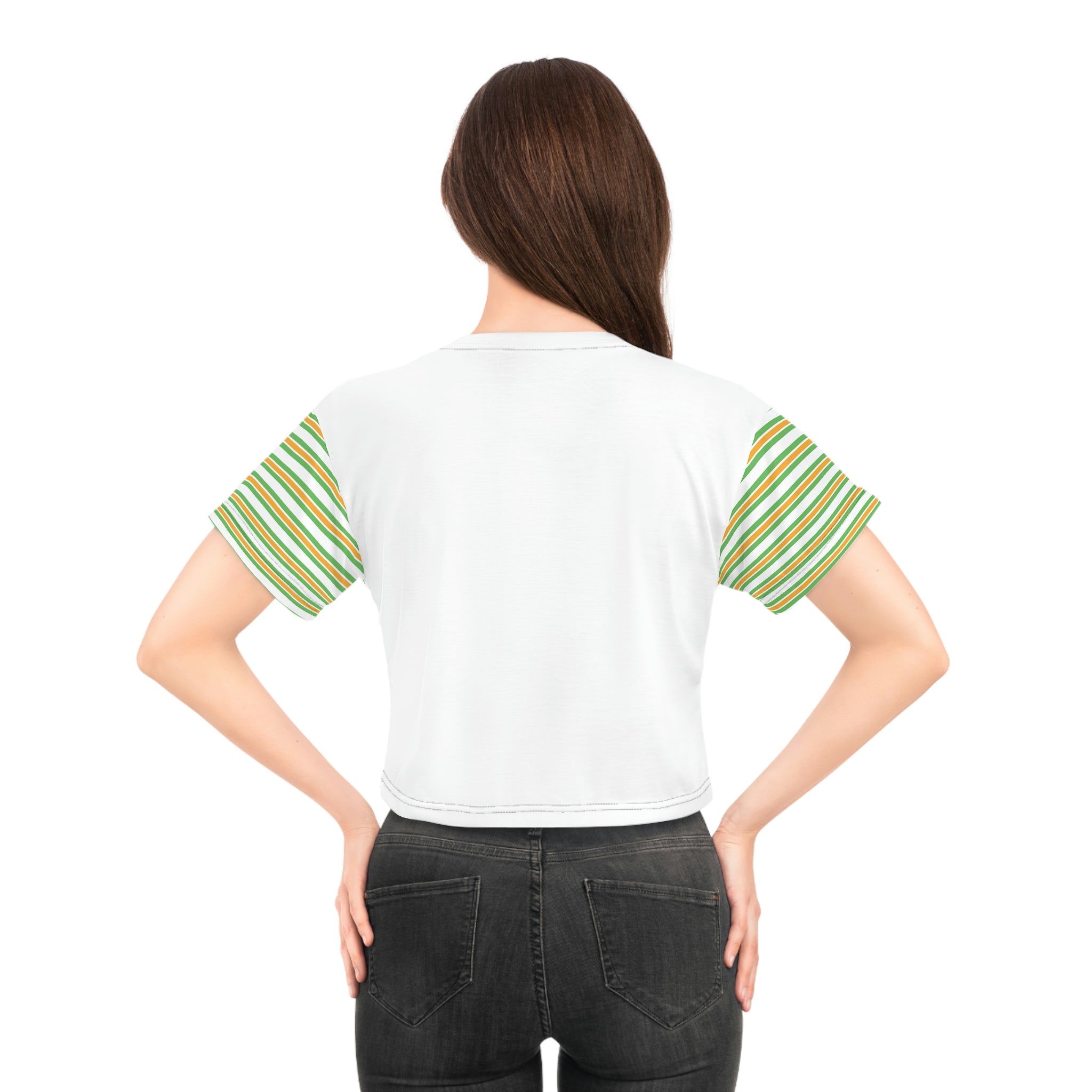 WHITE AOP Crop Tee - SAUCE