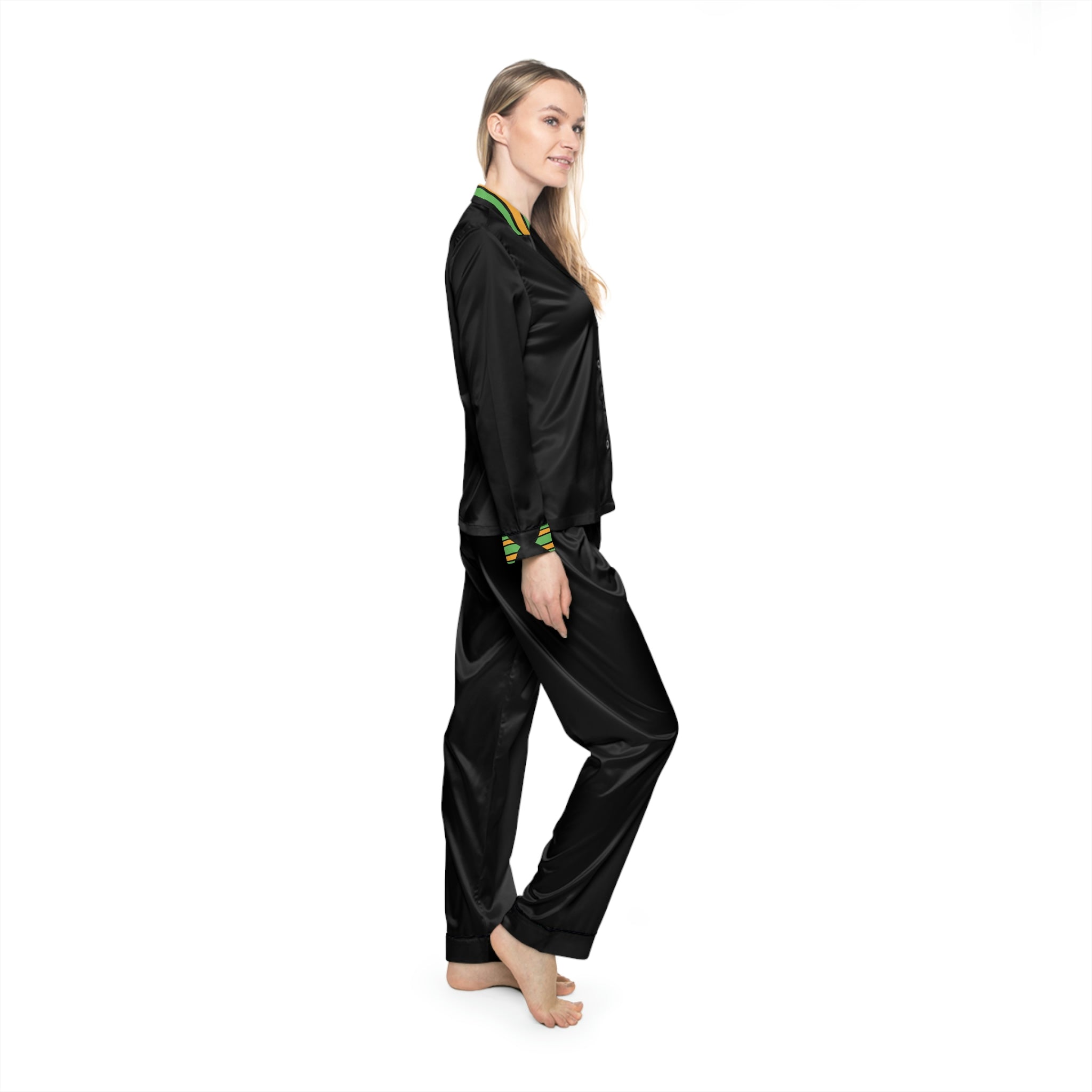 Women's Satin Pajamas (AOP) - SAUCE
