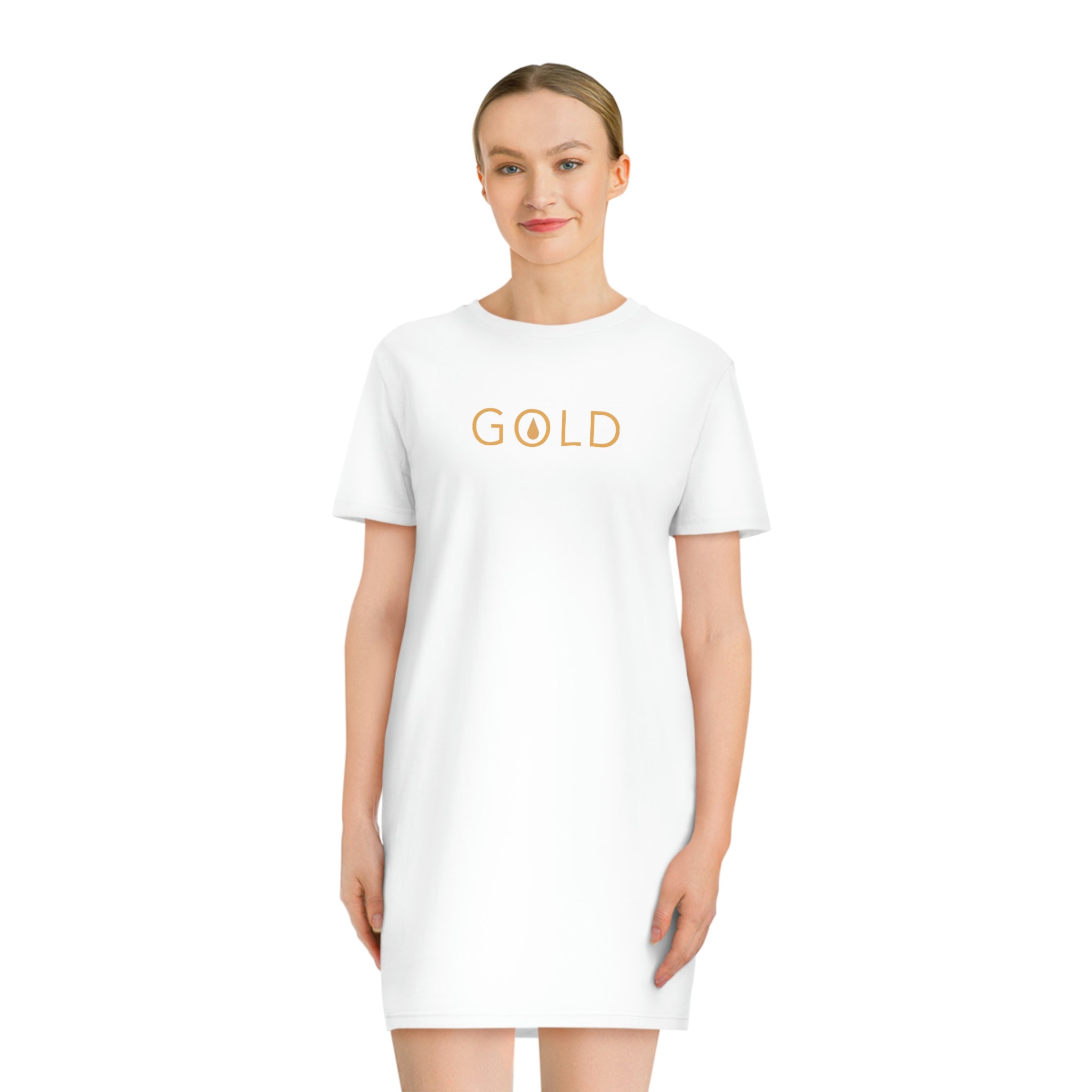 Spinner T-Shirt Dress - GOLD